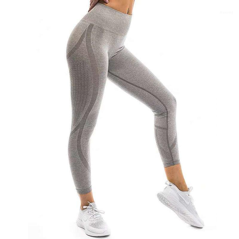 

Seamless Women Yoga Pants Stretchy High Waist Compression Tights Sports Pants Push Up Hip Workout Running Fitness Gym Leggings1, Black