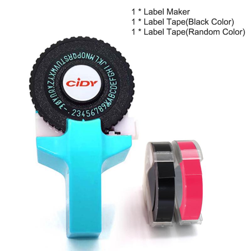

Portable label printer Mini printer Manual Label Maker DIY 3D Embossing Writer Typewriter with Plastic Tapes