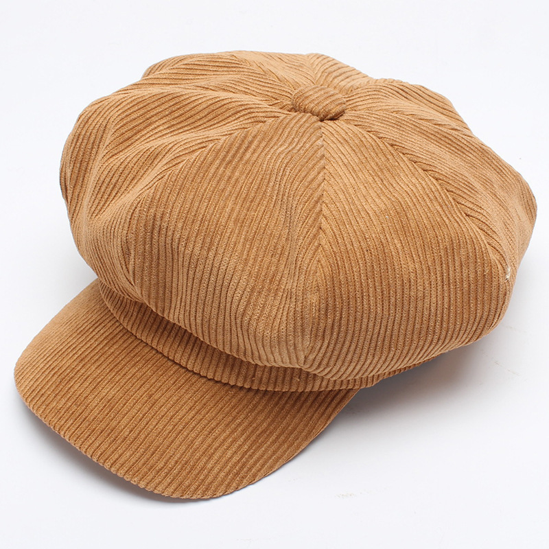 

Women Corduroy Beret Octagonal Cap Painter Hat Men Newsboy Cap Beret Hats Female Vintage Winter Hats For Women Flat Cap 201026, Green