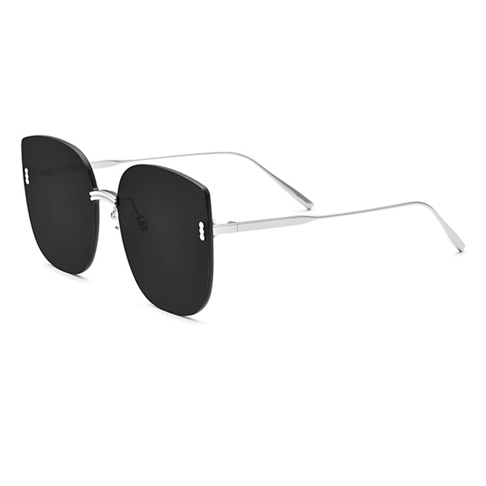 

2021 New Rimless Black Lens Silver Frame Titanium Uv400 Fashion Women Sunglasses Come with Box Size:58-18-147mm Abz1