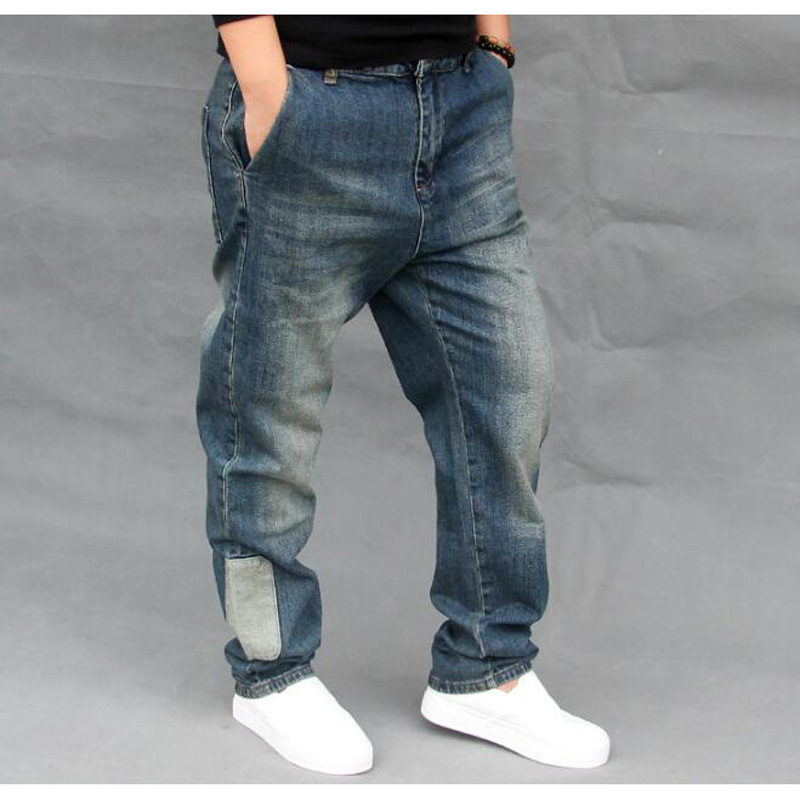 

2021 Masculine Mode Loose Punk-style Hip Hop Jogger for Men Cargo Pants Jeans K3w7, Dark blue