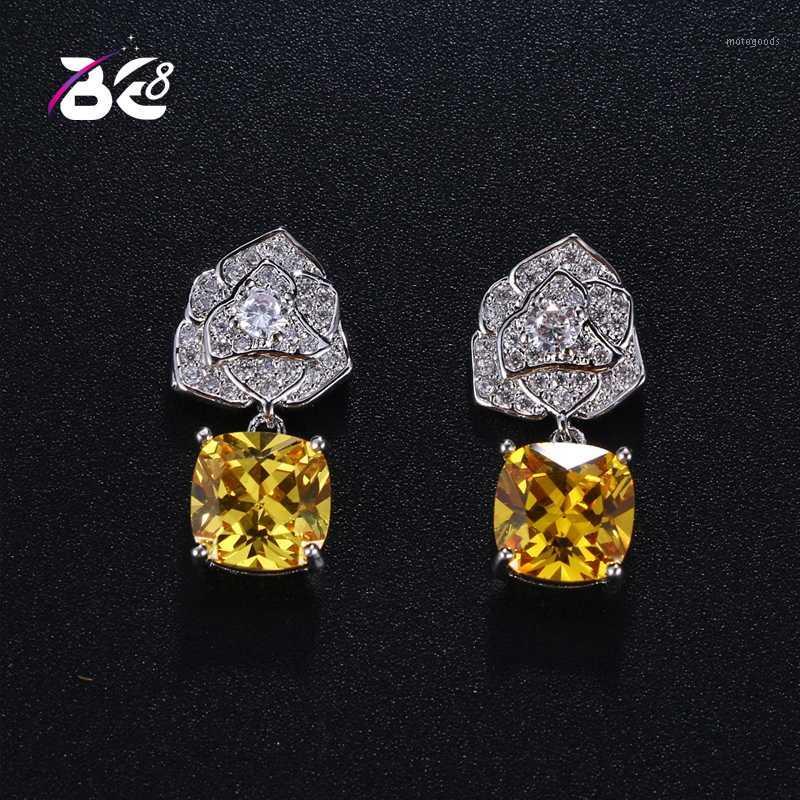 

Be 8 2020 New Hot Fashion Geometric Square Drop Earrings , Bridal Crystal Wedding Earrings for Brides E4071