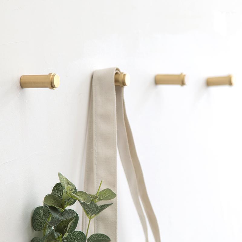 

Creative coat hook Solid brass hook wall door Key Holder clothes storage coat hat hanger kitchen bathroom Accessories1