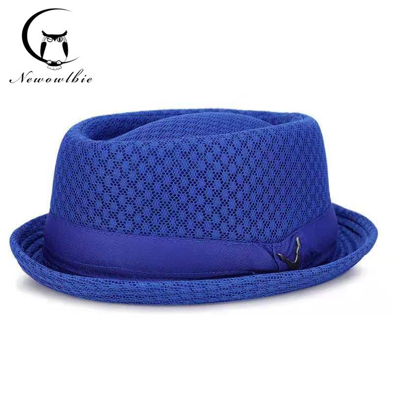 

2020 England jazz hat breathable mesh flat hat visor straw beach Retro cap Foldable cap, As picture