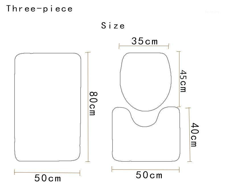 

HOT 3pcs Non-Slip Bathroom Rug Bath Mat Contour Toilet Seat Lid Cover Set Home Bathroom Decor NDS661