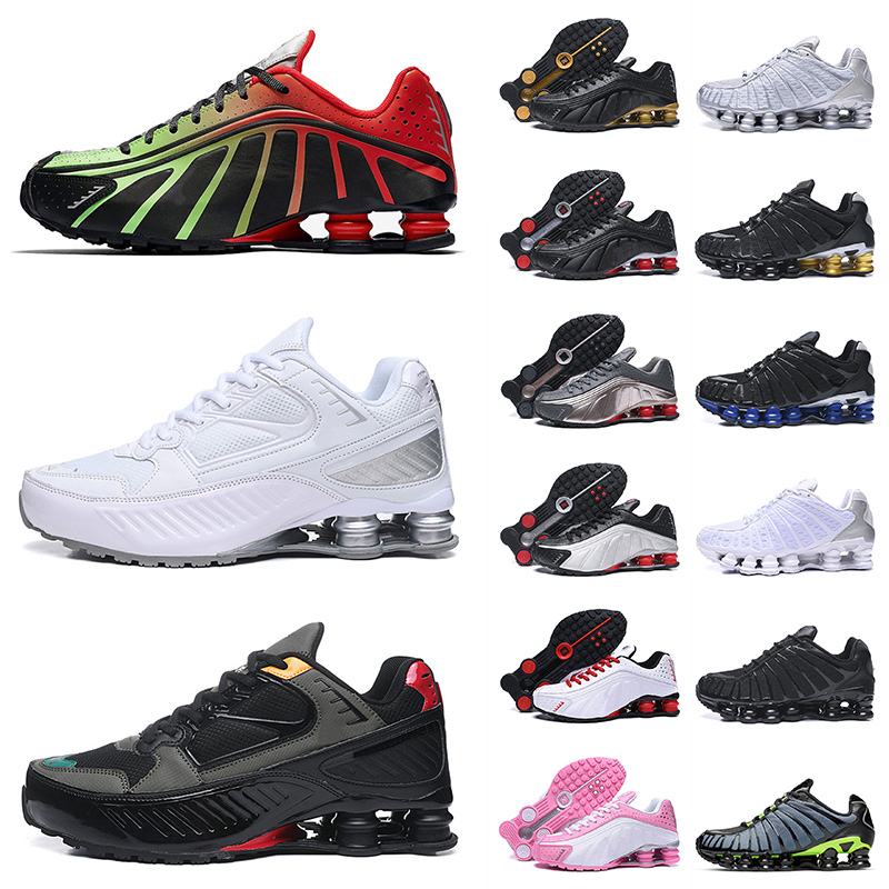 

High Quality Shox TL Men Women Running Shoes OG R4 301 Neymar White Silver Cargo Khaki Vibrant Tones Off Trainers Sneakers SIZE 36-46, 10 301 triple silver 40-46