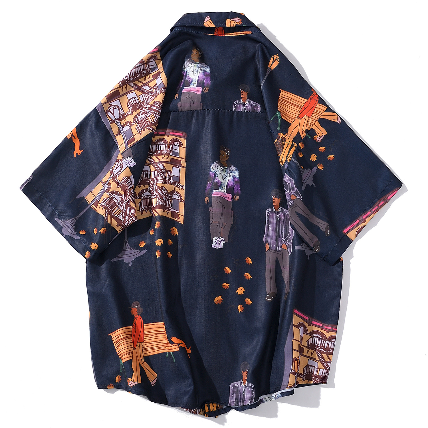

2021 New Aelfric Eden Summer Character Print Shirts Men Hip Hop Hawaii Beach Shirt Oversized Casual Cotton Tops Fashion Streetwear 7w3u, White