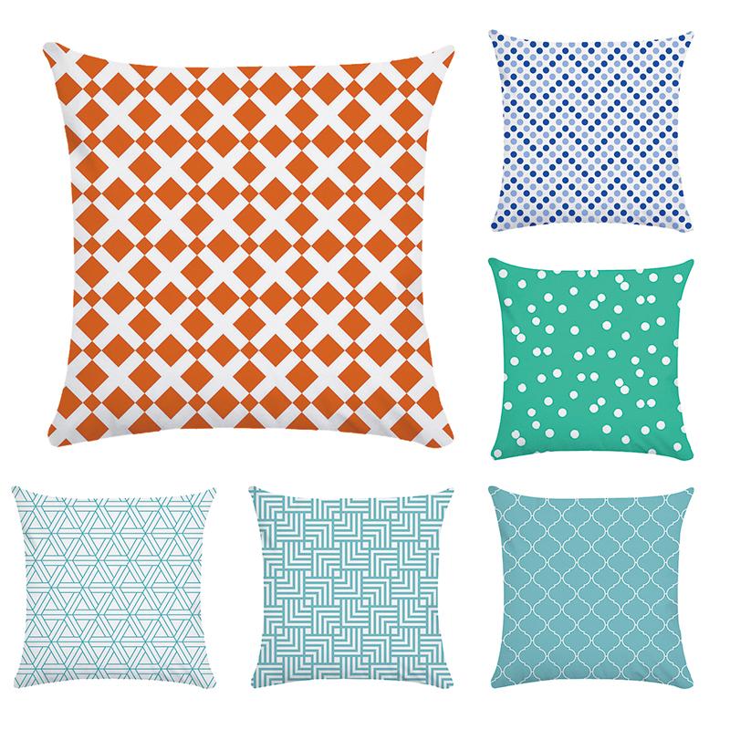

Geometric Design Pillow Case 45*45cm Striped Dot Trigon Rectangle Cushion Cover Decor Home Outdoor Rock Chair CR057, Cr05712