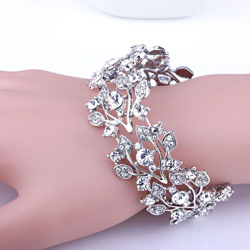 

Rhinestone Bridal Bracelets Wedding Crystal Bracelets Hand Chain Jewelry