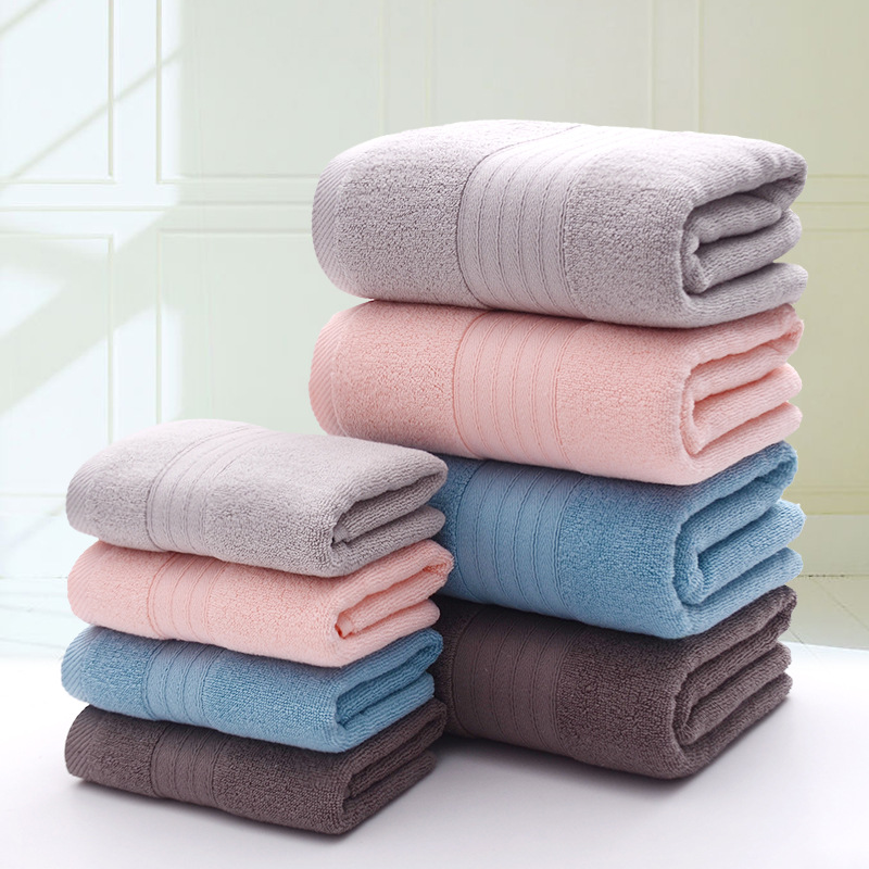 promotional 100% cotton bath towel 70*140 facecloth adult hand towels beach gift towel dry quickly soft custom logo-image-70335078
