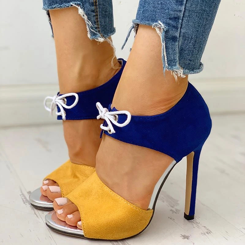 

2021 New Summer High Heels Pumps Sandals Woman Fashion Sexy Ladies Increased Stiletto Super Peep Toe Shoes Bt8i, Blue