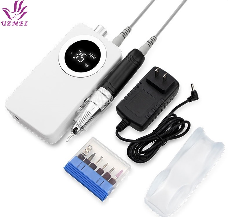 

2020 Newest Design 35000RPM Portable Electric Nail Drill Machine Rechargeable Cordless Electric Manicure Set For Nail Tools