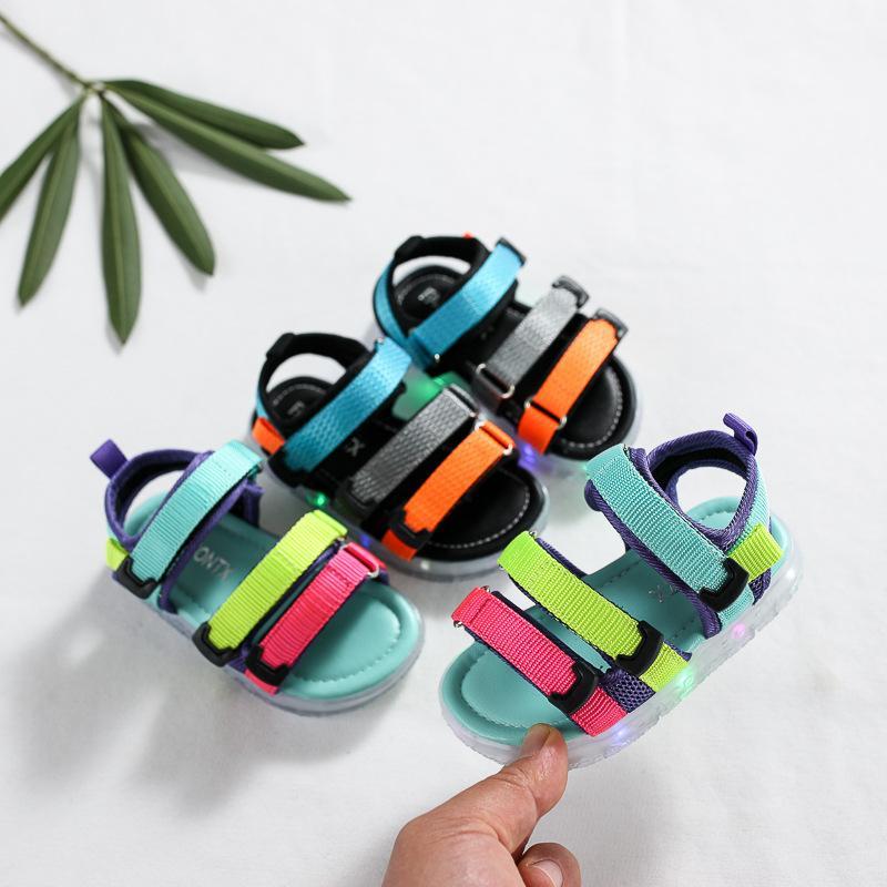 

Summer Children's Leisure Lamp Bottom Sandals Fashion Baby Soft Bottom Beach Shoes Children's Shoes1, Red