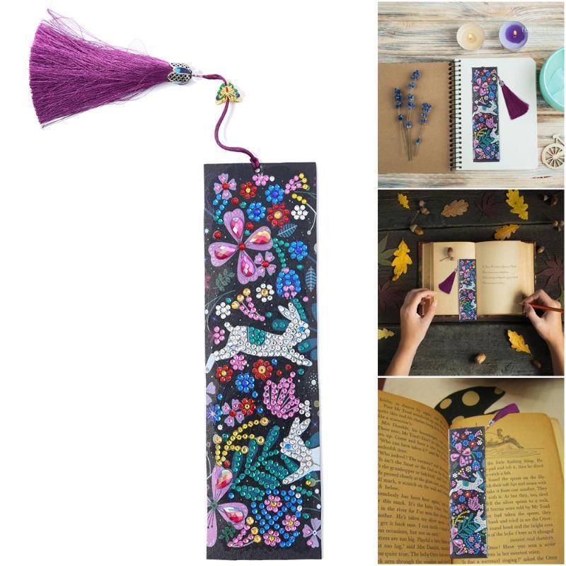 

DIY Animals Pattern Diamond Painting Bookmark Tassel Book Marks Book Page Mark Stationery Gift School Office Supplies1