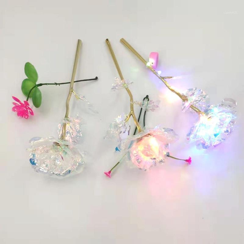 

Hot 24K Gold Foil Rose Flower Artificial Flower Lantern Gift Box Exquisite Novelty Valentine's Day Sweet Artificial Rose1