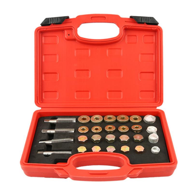 

64PCS/114PCS set Oil Pan Thread Repair Set Hand held Repair Tool Automotive Crankcase Gearbox Drain Plug Tool