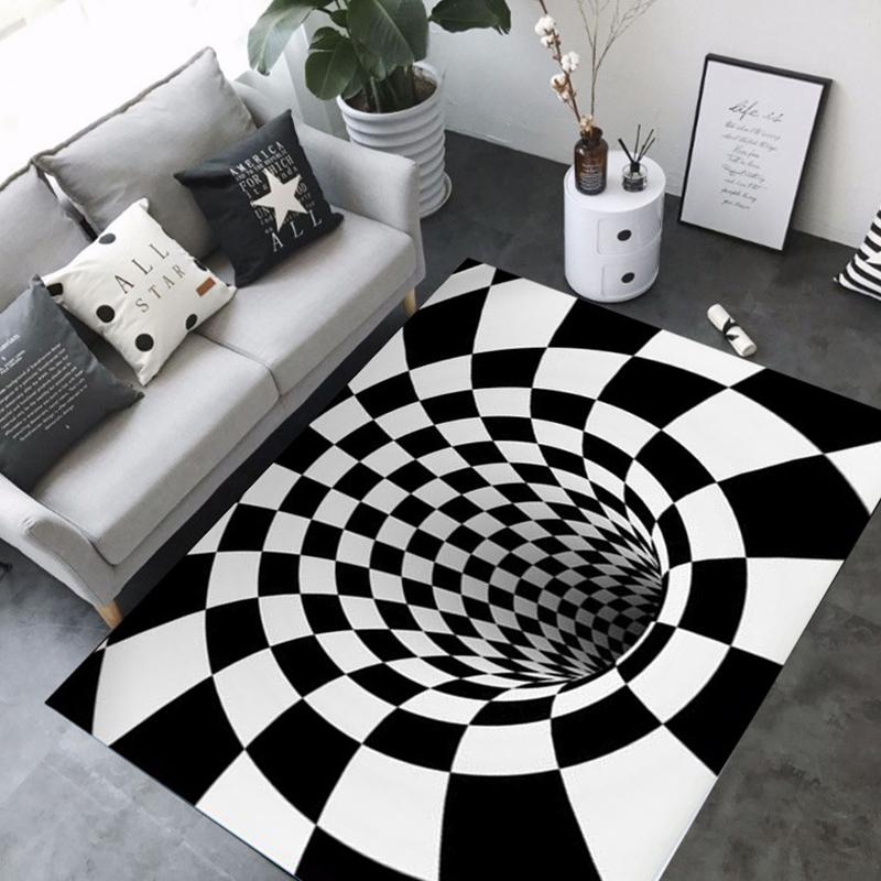 

3D Print Area Rugs Nordic Soft Carpet Flannel Creative geometry Mat Antiskid Large size Rug Carpets for Living Room Decor, 01