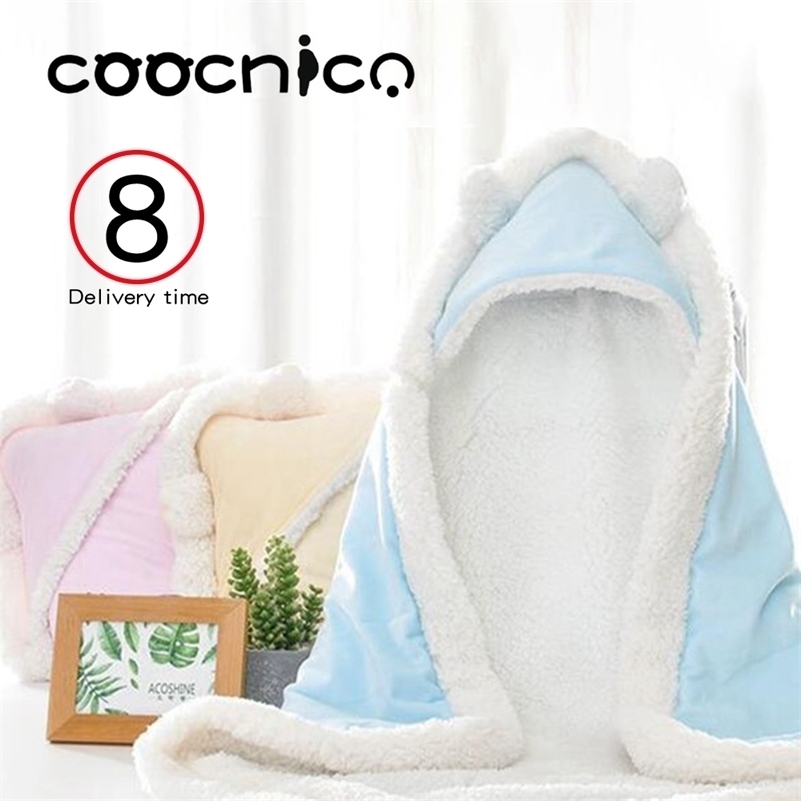 

Newborns Boys Girls Blankets Warm Down Baby Blanket Infant Bedding Double Layer For Fleece Velvet Blanket Winter Infant Quilt 201123, Ye