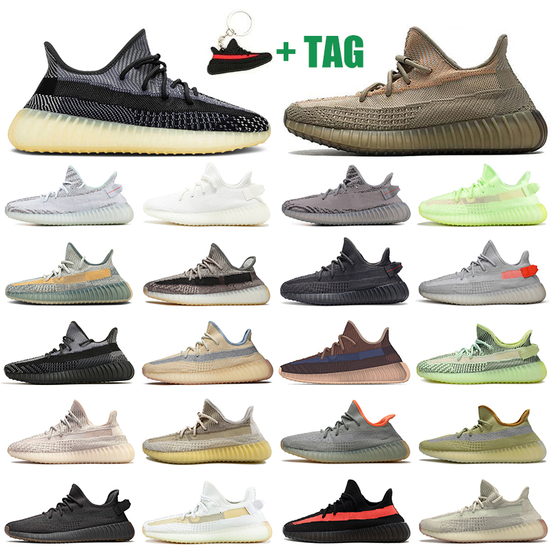 

kanye west running shoes reflective Cinder Eliada Zyon Yecher Asriel Fade Zebra Bred womens mens trainers Outdoor Sports Sneakers 36-48, Synth reflective