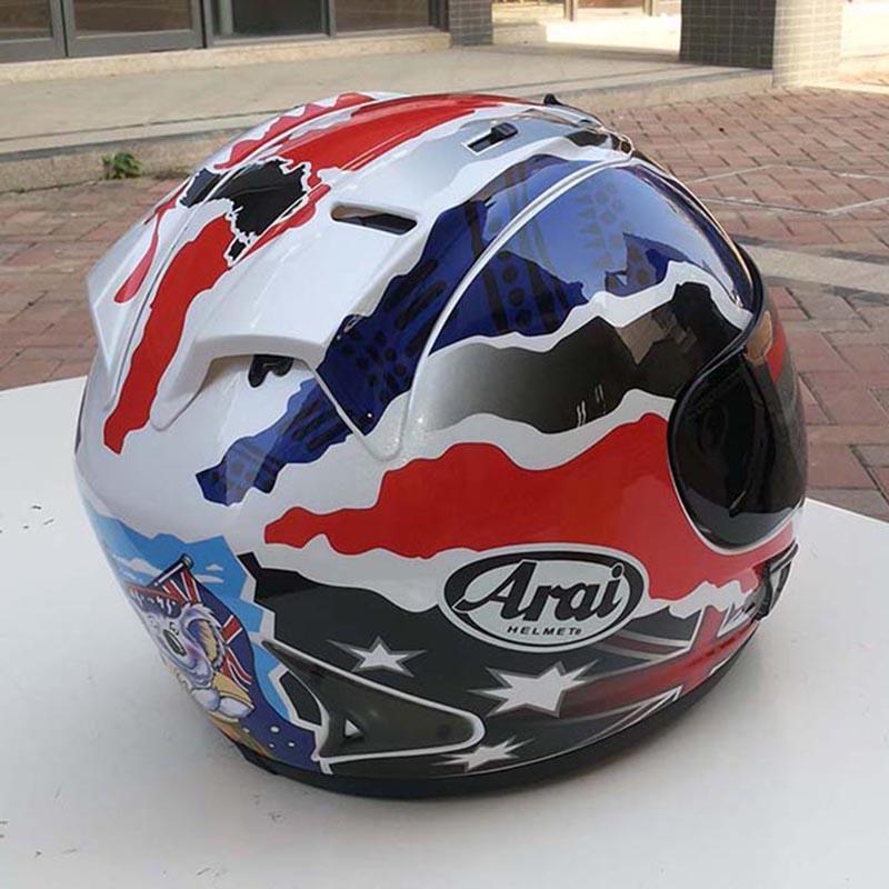 

Full face motorcycle helmet Daniel Pedrosa summer helmet all the year round racing cross country Doohan crash1, Clear