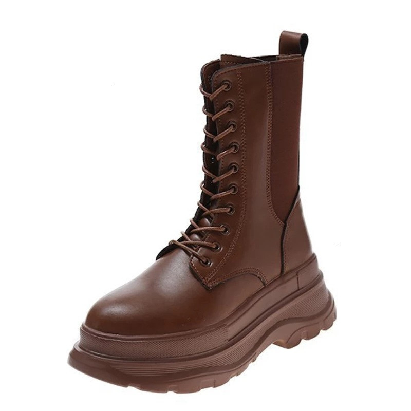 

2021 New Autumn Female Fashion High Heels Martin Punk Boots Black Height Shoes IWXL