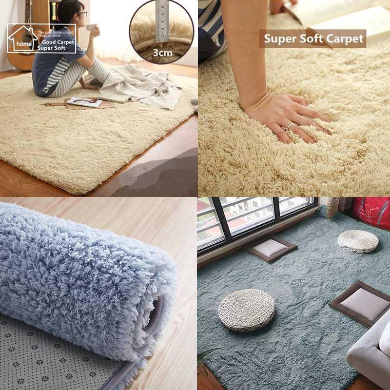 

Large 2MX3M Thicken Cashmere Floor Mat baby big Carpets For Living Room Rugs Bedroom Table Area Rugs Soft Children Play Mat1, Khaki