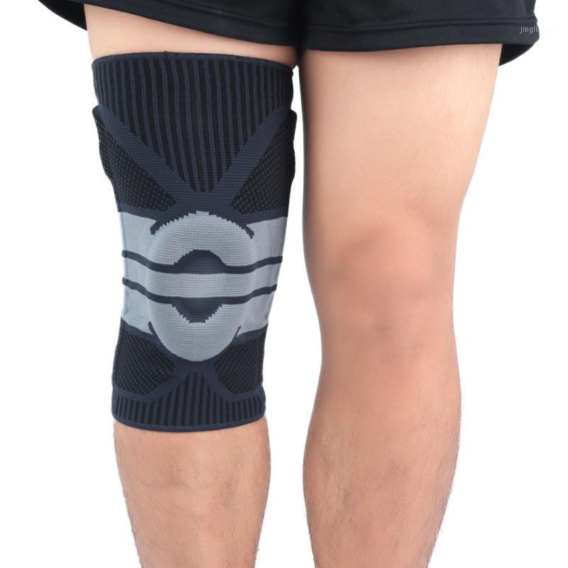 

1Pcs Patella Knee Protector Brace Silicone Spring Knee Pad Basketbaall Knitted Compression Elastic Sleeve Support Sports1, Purple