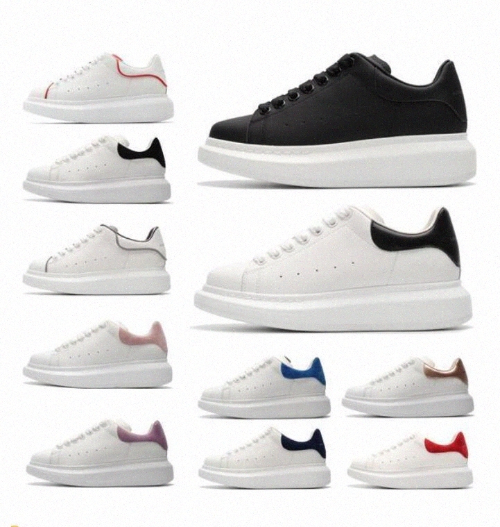 

Top Quality designer shoes Genuine Leather Sneaker fashion Mens Women oversized espadrille White Leather Platform Shoes Flat Casual Sh DKM6#, 18