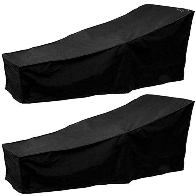 

2Pcs 2 Outdoor Sunbed Cover 410D Oxford Cloth Sun Seat Cover Waterproof Garden Rattan Recliner Waterproof Beach Recliner C1