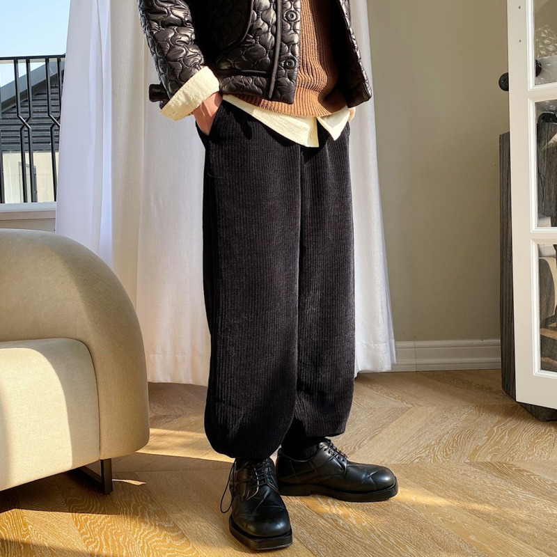 

Trousers 2021 Men's Autumn Thin New Corset Breeches Long Fashion Male Youth Wear MO76, Apricot