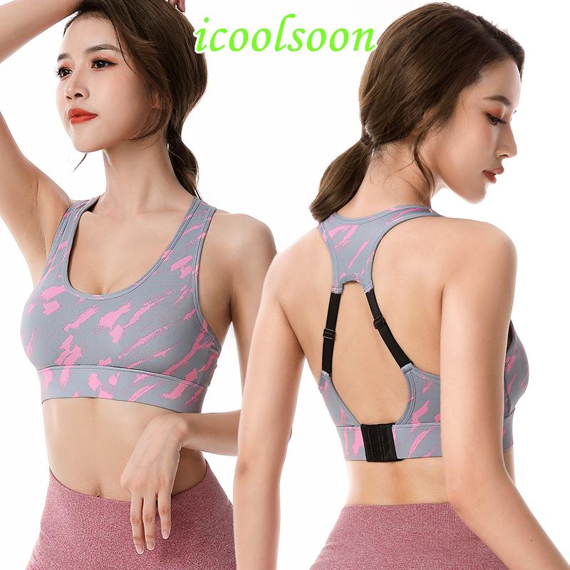 

Adjustable Yoga Steel Ring Run Fitness Large Plus Size Sports Underwear Gathered Workout Tops Sexy Lingerie High Impact Bra, Red