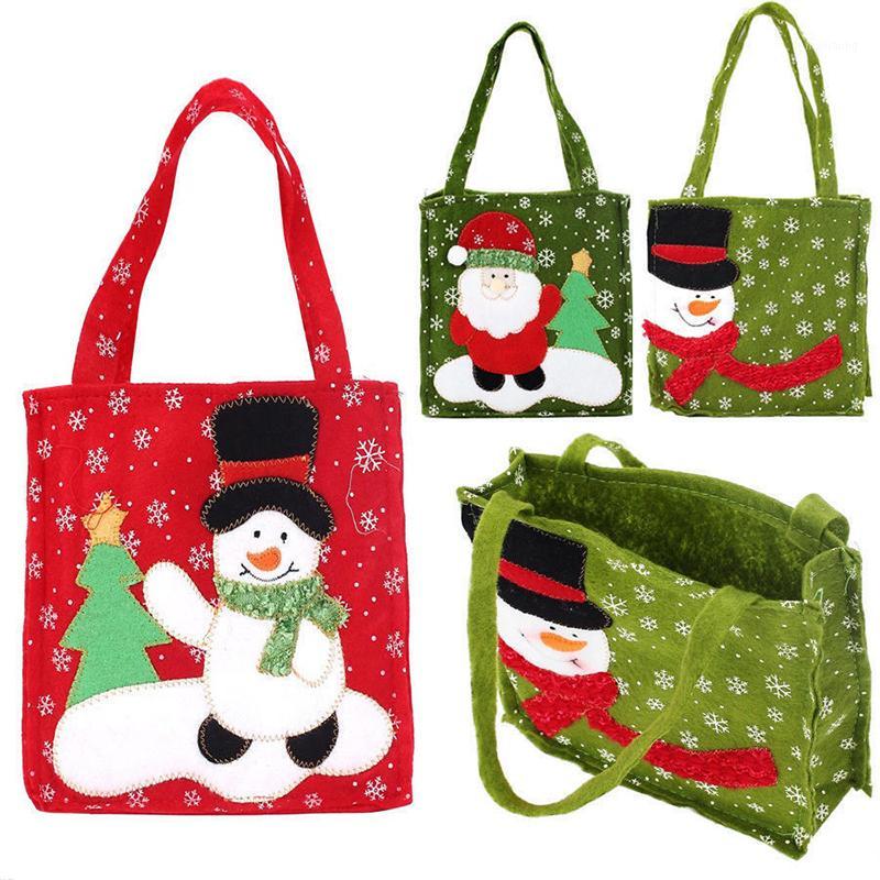 

Creative Candy Bag Christmas Tree Snowman Santa Claus Handbag Home Party Decoration Gift Bag Christmas Supplies1