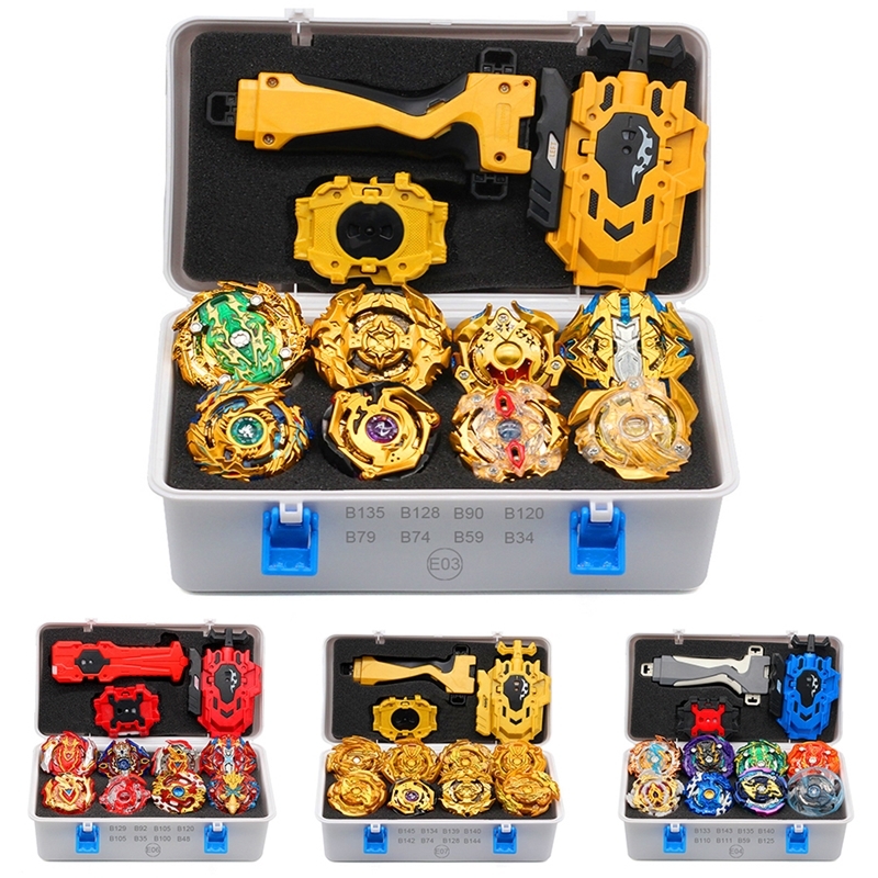 

Takara Tomy Bey Bay Burst Gold Set Toys Arena Launcher Metal Gyro Spinning Toy Child Gift Box Boy Blade Blades Y200109