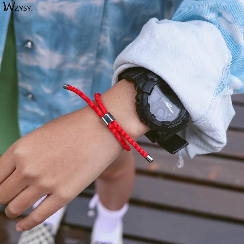 

Charm Bracelets Handmade Red Rope Bracelet For Her The Friendship Adjustable Lovers Hand Simple Jewelry Gift Men And Women