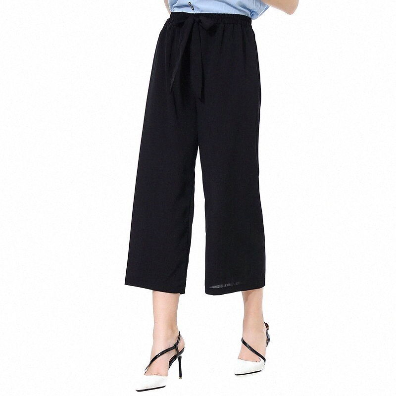 Femme's Mode Streetwear culottes larges jambe jambe large jambe élastique cordon de cordon de veau pantalon décontracté week-end week-end micro-é