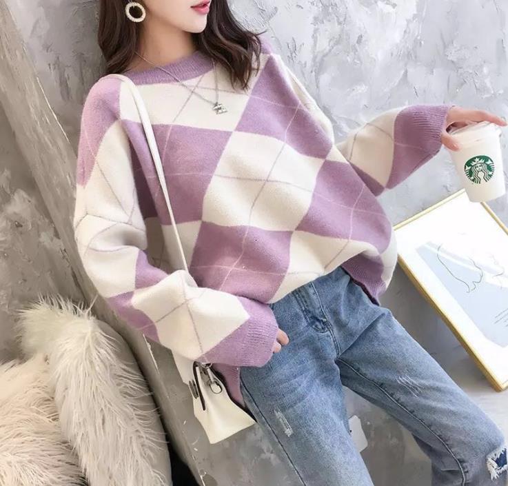

Geometric Big Version Autumn Winter Women New Settlement Shirt Sweater 9pvz, Haji