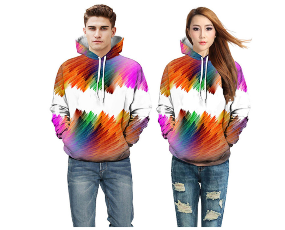

new European American multi-color male and female 3D long-sleeved hooded sweater DW-56, Mix colors