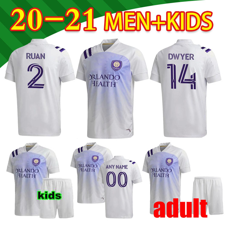 

MEN+KIDS 2020 2021 MLS orlando Maillot de Foot 20 21 city NANI Pereyra DWYER Football Shirt JOHNSON football soccer jersey, Home adult suit
