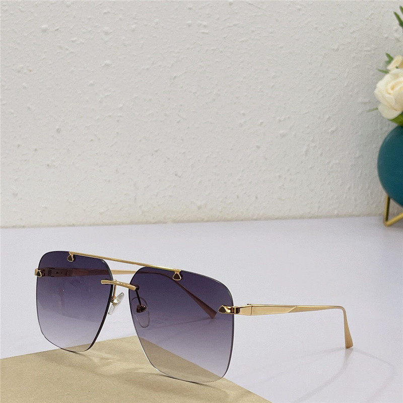 

Top men fashion design sunglasses Z36 K gold square frame rimless generous and popular style style high quality uv400 protective eyewear