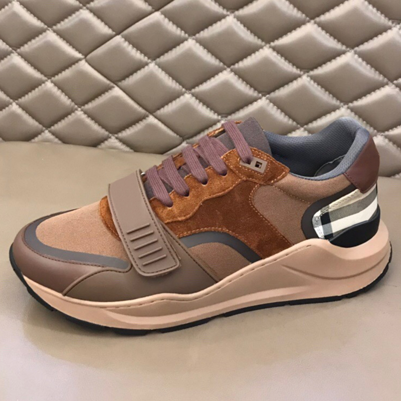 

22SS spring fashion Men sports shoes buckle design Retro colors with classic plaid shape mens Top designer sneakers 38-45 size