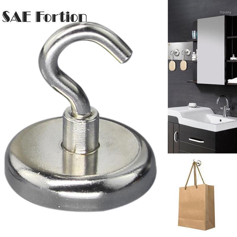 

1pc New Strong Mini Magnetic Circular Hook Hanger Useful Super Power Magnets Linked Kitchen Wall Hold Magnet Hooks SQY30241