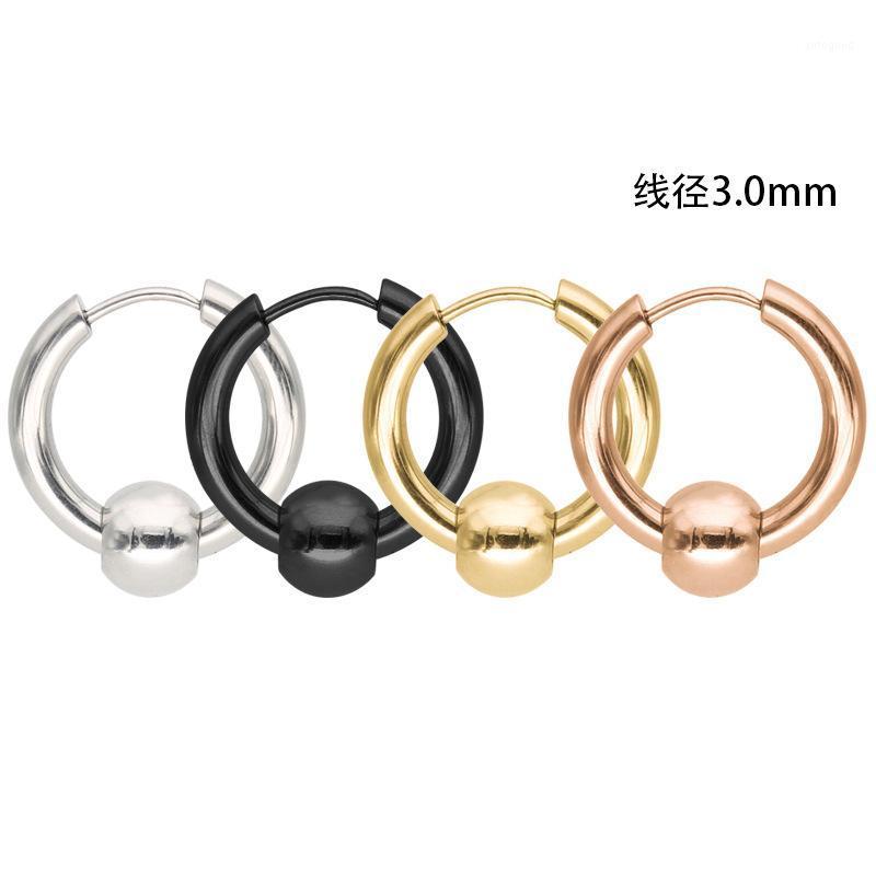 

Charm MadApe 2021 Style Hoop Earrings For Women Trendy Stainless Steel Punk Ball Men Jewelry1