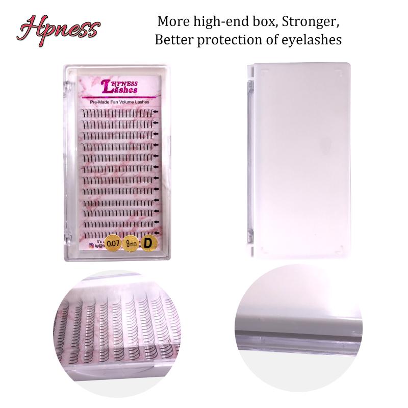 

Soft Premade Volume Fans Pre-Fanned Eyelashes Extension Natural Silk 5D Long Stem Makeup Tools 100% Hand-Made
