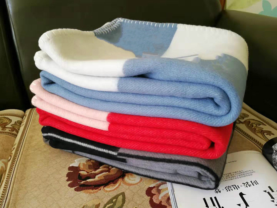 

Hengao TOP Quailty Brand Blanket Blue Black WOOL Cashmere