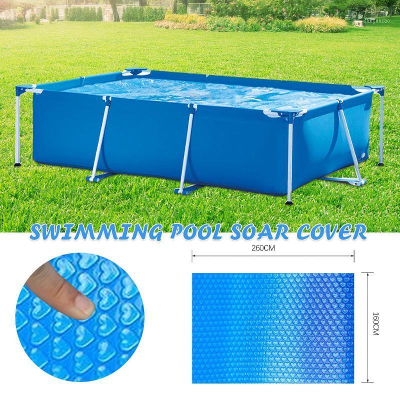 

260*160cm pool cover Square Pool Cover Protector Foot Above Ground Blue Protection Swimming Outdoor Accessories1