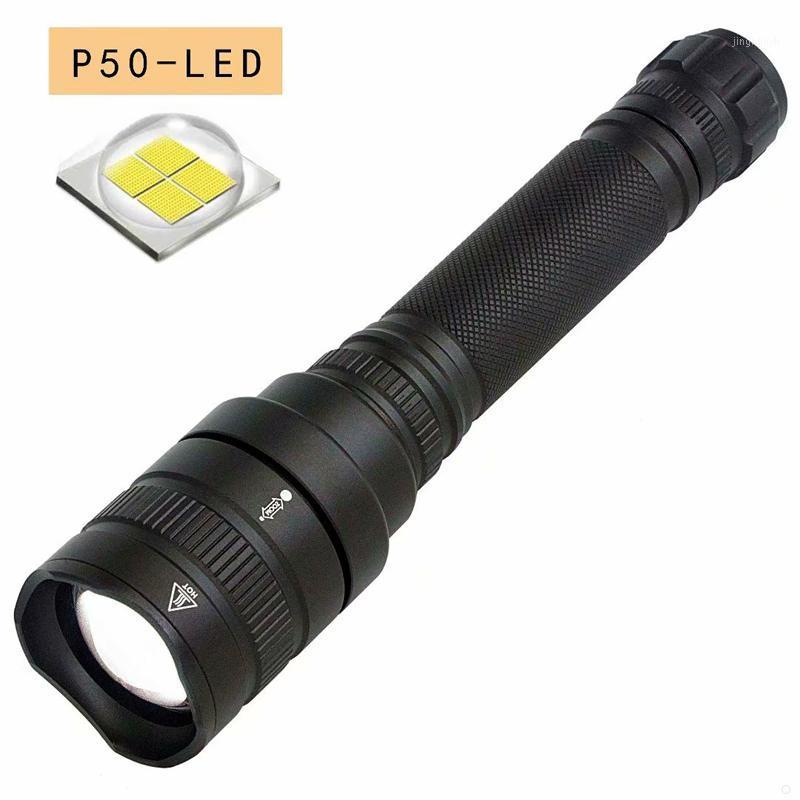 

Flashlights Torches Waterproof 18650x2 Battery 2000lumens 5 Switch Modes Zoomable XHP-50 Powerful Torch Flash Light P561