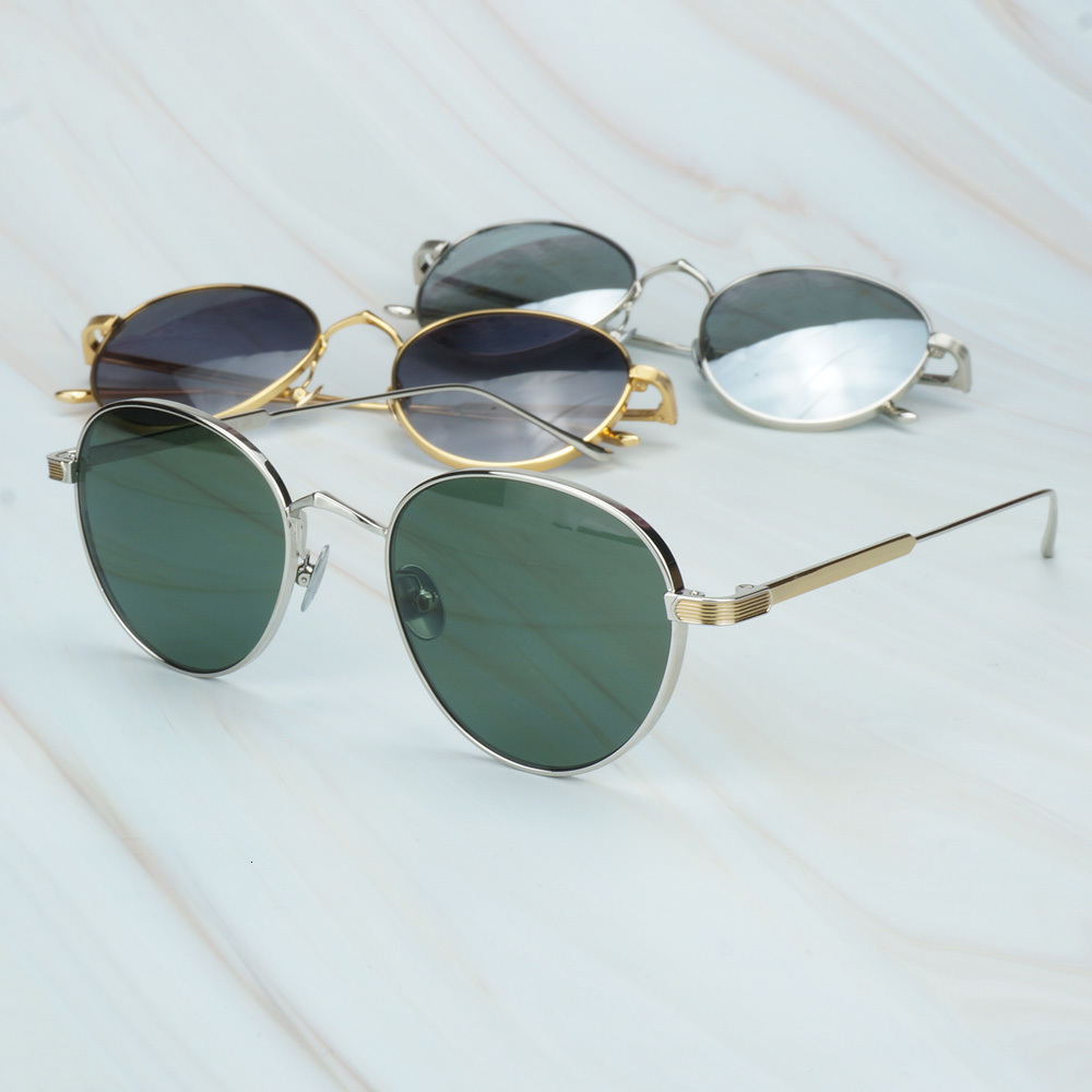 

2021 New Mirror Men Vintage Gafas De Sol Mujer Mens Fashion Sunglasses 2 Tone Wire Frame for Prescription Shades 009s 8mly