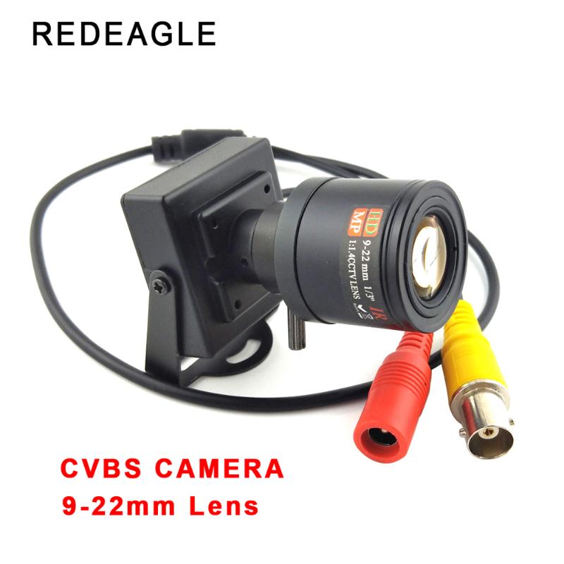 

REDEAGLE CVBS Analog CCTV Zoom Box Camera 9-22mm Manual Focusing Lens 700TVL Home Security surveillance Cameras Mini Metal Body