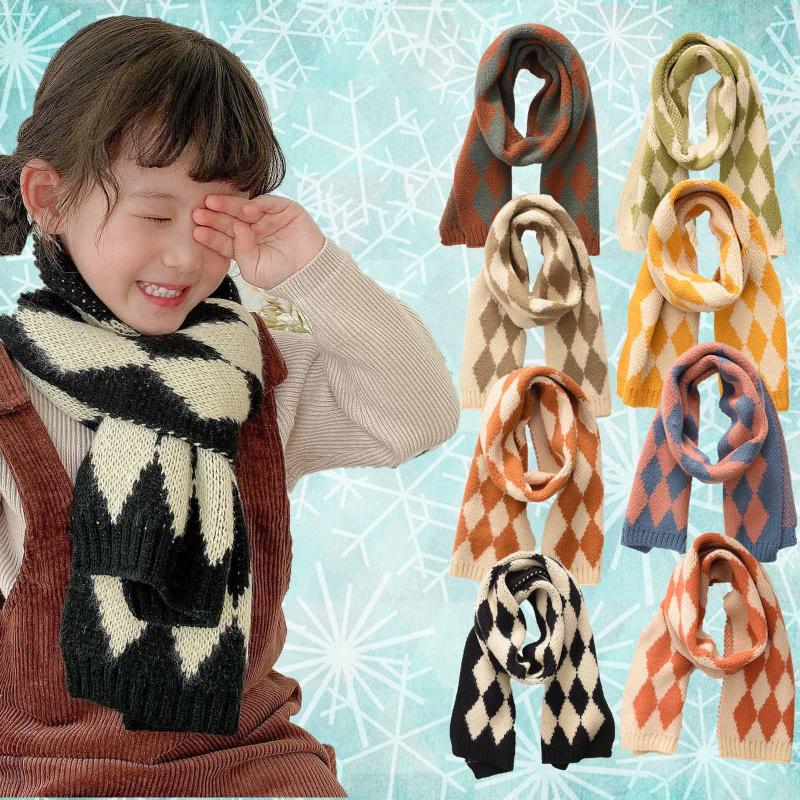 

Boys And Girls Kids Winter Scarf Fashion Multi-Purpose Shawl Scarf 2020 fashion print boy girl toddler bufanda#35