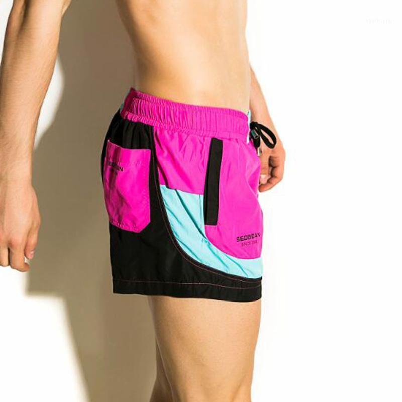 

Seobean Men Running Shorts Cotton Mens Quick Dry Sports Outdoor Jogging Short Male Fitness Gym Loose Patchwork Boxer Short1, Red